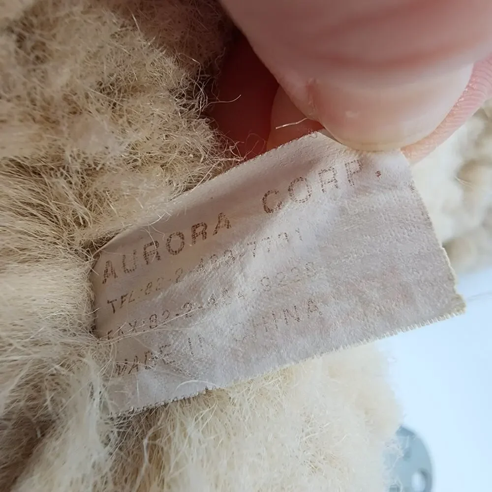 Vintage Aurora Beige Floppy Bunny Rabbit Stuffed Plush 12
